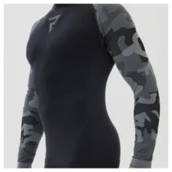 Koszulka termoaktywna REBELHORN FREEZE II CAMO czarny szary
