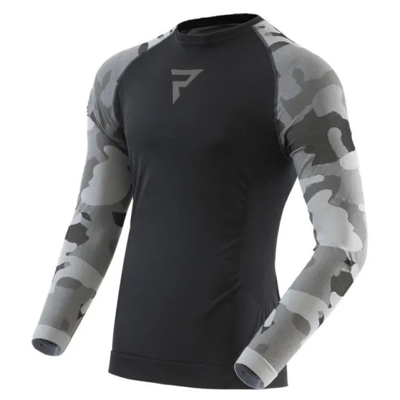 Koszulka termoaktywna REBELHORN FREEZE II CAMO czarny szary
