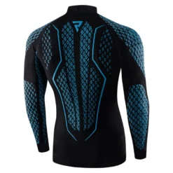 Koszulka termoaktywna REBELHORN THERM II BLACK/BLUE czarny niebieski
