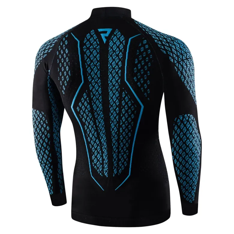 Koszulka termoaktywna REBELHORN THERM II BLACK/BLUE czarny niebieski