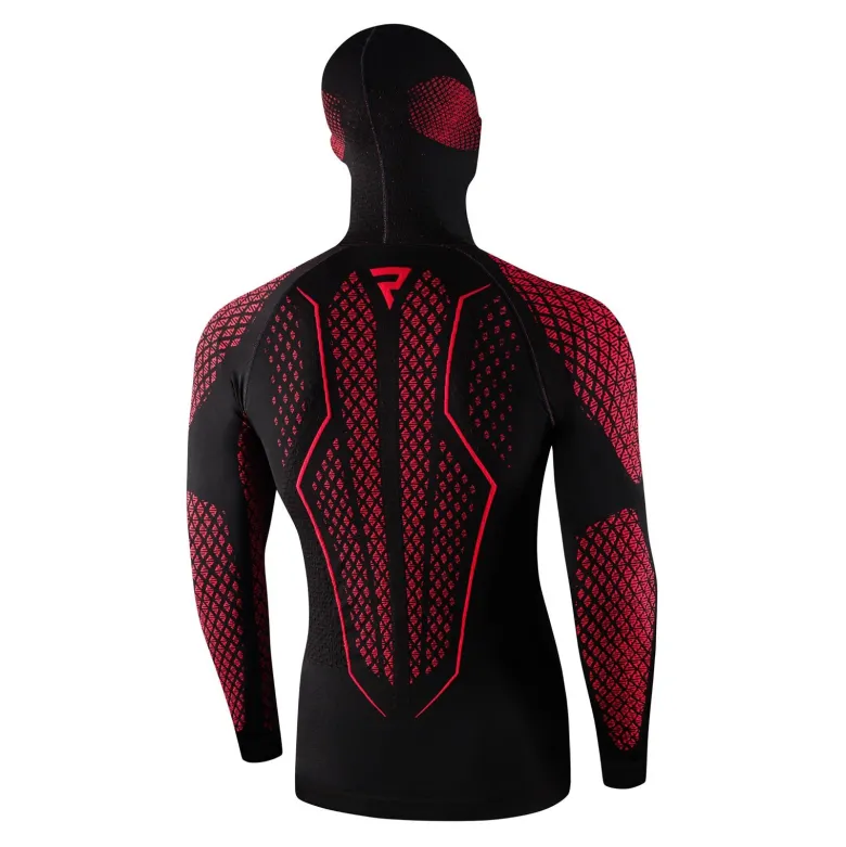 Koszulka termoaktywna REBELHORN THERM II 2IN1 BLACK/RED czarny czerwony