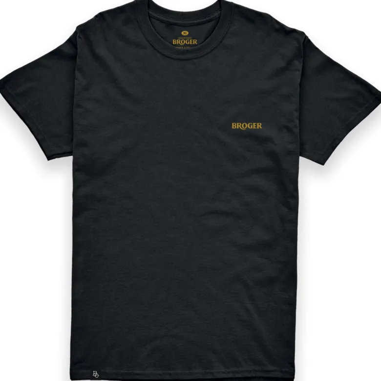 Koszulka T-shirt BROGER MOTO CHILL CLUB BLACK czarny
