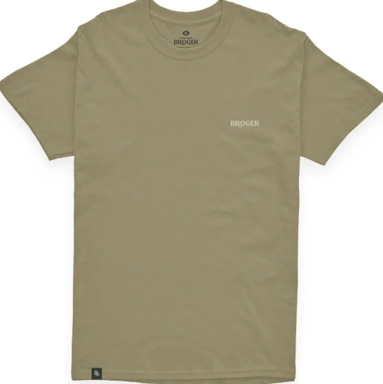 Koszulka T-shirt BROGER MOTO CHILL CLUB OLIVE zielony