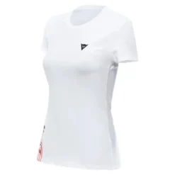 Koszulka T-shirt damski DAINESE LOGO LADY WHITE/BLACK biały czarny