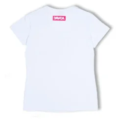 Koszulka T-shirt damski DAVCA LOGO WHITE/PINK biały różowy