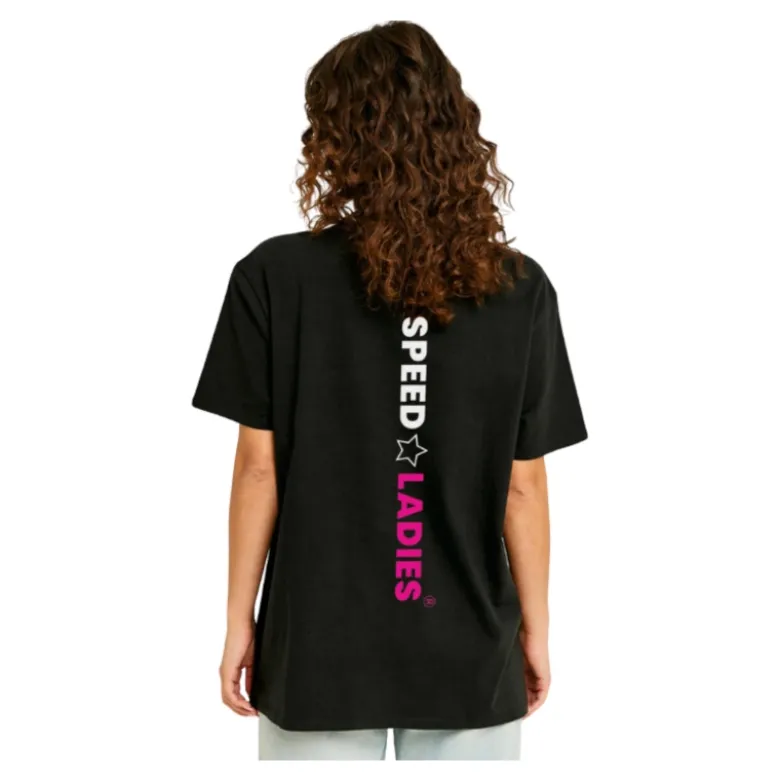 Koszulka T-shirt damski SPEED LADIES BLACK czarny różowy