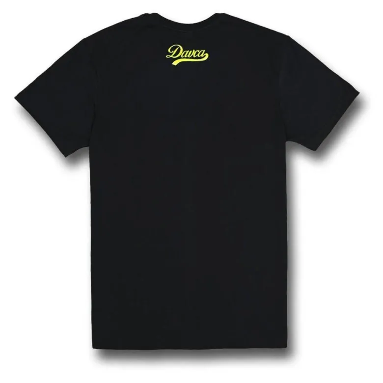 Koszulka T-shirt DAVCA DON'T PANIC czarny biały żółty fluo