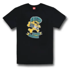 Koszulka T-shirt DAVCA SUICIDAL BEHEVIORS czarny żółty niebieski