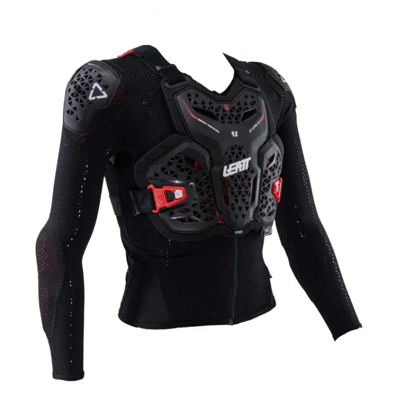 Koszulka z ochraniaczami dziecięca LEATT 4.5 HYBRID JUNIOR BLACK czarny