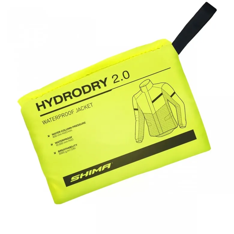Kurtka przeciwdeszczowa SHIMA HYDRODRY 2.0 BLACK/FLUO czarny żółty fluo