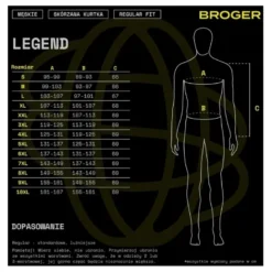 Kurtka skórzana BROGER LEGEND BLACK czarny