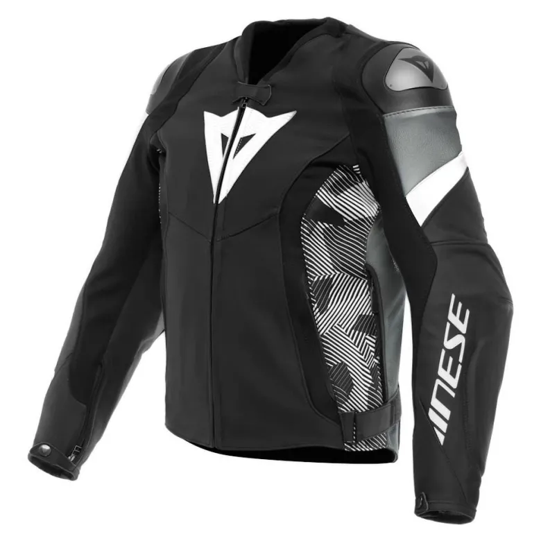 Kurtka skórzana DAINESE AVRO 5 BLACK/WHITE/ANTHRACITE czarny biały grafitowy