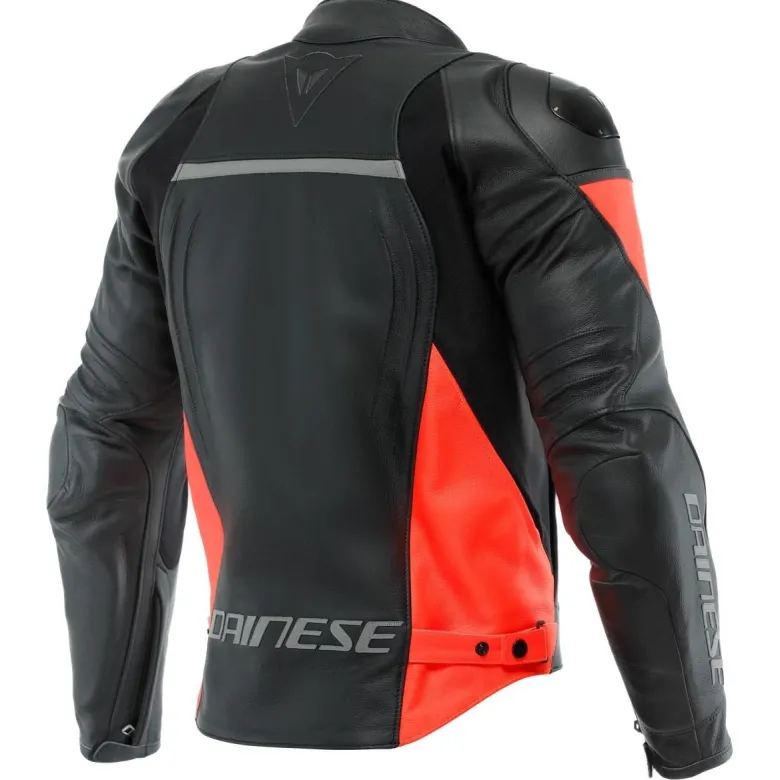 Kurtka skórzana DAINESE RACING 4 BLACK/RED czarny czerwony