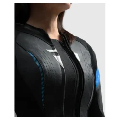 Kurtka skórzana damska REBELHORN DIVA RS BLACK/BLUE czarny niebieski