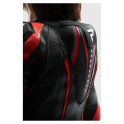 Kurtka skórzana damska REBELHORN DIVA RS BLACK/RED czarny czerwony