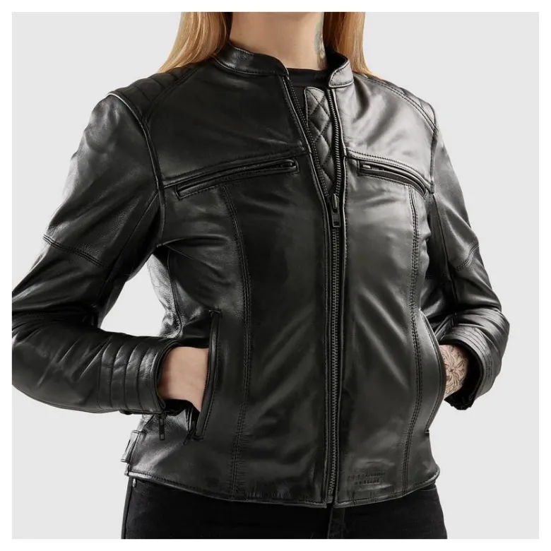 Kurtka skórzana damska REBELHORN HUNTER II LADY BLACK czarny