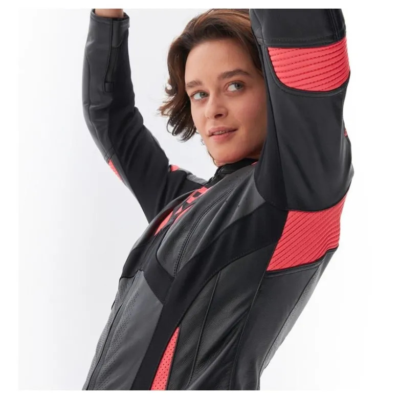 Kurtka skórzana damska REBELHORN REBEL LADY PINK/BLACK różowy czarny