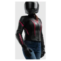Kurtka skórzana damska REBELHORN DIVA ST BLACK/PINK czarny różowy