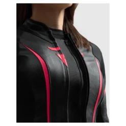 Kurtka skórzana damska REBELHORN DIVA ST BLACK/PINK czarny różowy