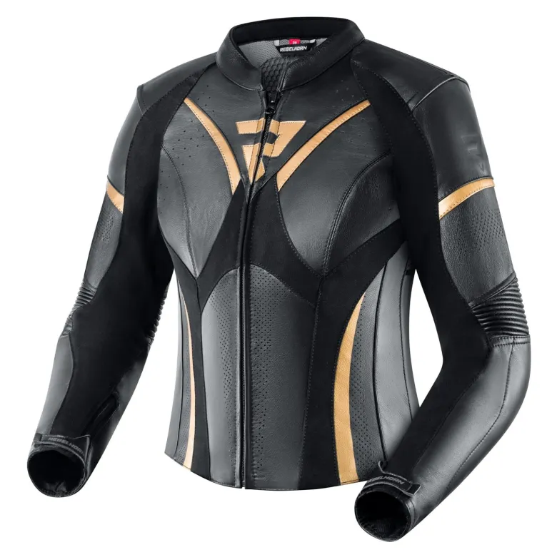 Kurtka skórzana damska REBELHORN REBEL LADY BLACK/GOLD czarny złoty