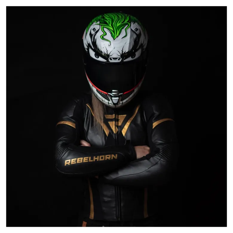 Kurtka skórzana damska REBELHORN REBEL LADY BLACK/GOLD czarny złoty