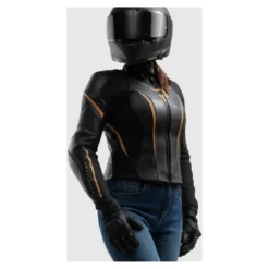 Kurtka skórzana damska REBELHORN DIVA ST BLACK/GOLD czarny złoty