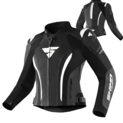Kurtka skórzana damska SHIMA MIURA 2.0 BLACK/WHITE czarny biały