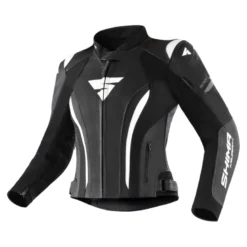 Kurtka skórzana damska SHIMA MIURA 2.0 BLACK/WHITE czarny biały
