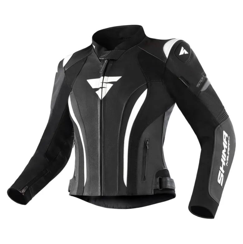 Kurtka skórzana damska SHIMA MIURA 2.0 BLACK/WHITE czarny biały