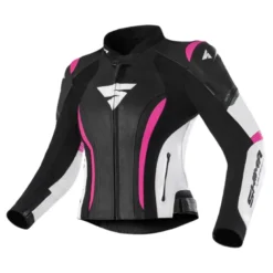 Kurtka skórzana damska SHIMA MIURA 2.0 PINK FLUO czarny różowy