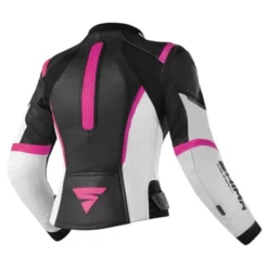 Kurtka skórzana damska SHIMA MIURA 2.0 PINK czarny biały różowy