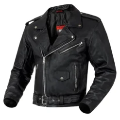 Kurtka skórzana motocyklowa ramoneska OZONE RAMONES czarna