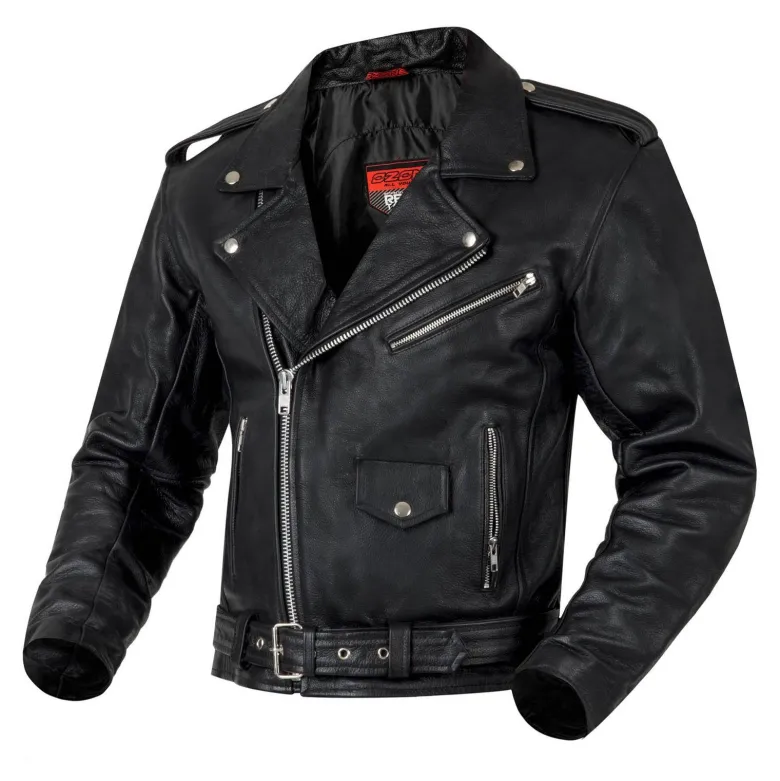 Kurtka skórzana motocyklowa ramoneska OZONE RAMONES czarna