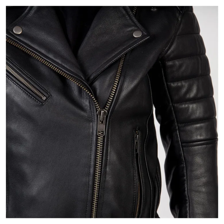 Kurtka skórzana ramoneska damska OZONE RAMONES MODERN LADY MATT BLACK czarny
