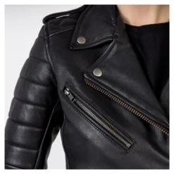 Kurtka skórzana ramoneska damska OZONE RAMONES MODERN LADY MATT BLACK czarny