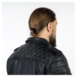 Kurtka skórzana ramoneska OZONE RAMONES MODERN MATT BLACK czarny