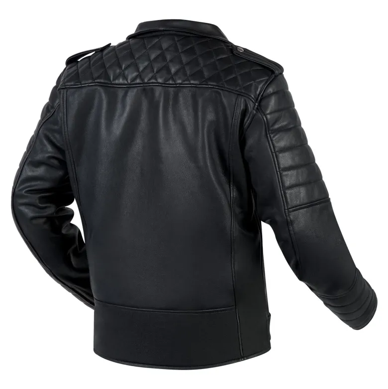 Kurtka skórzana ramoneska OZONE RAMONES MODERN MATT BLACK czarny