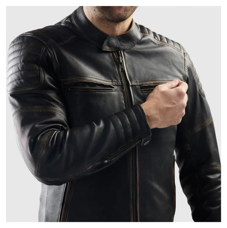 Kurtka skórzana REBELHORN HUNTER II VINTAGE BROWN brązowy