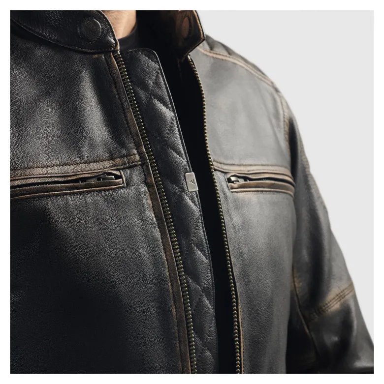 Kurtka skórzana REBELHORN HUNTER II VINTAGE BROWN brązowy