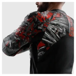 Kurtka skórzana REBELHORN VANDAL 2 Cruze BLACK/DARK GREY/RED czarny szary czerwony