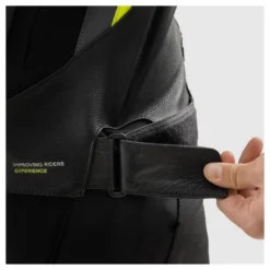 Kurtka skórzana REBELHORN VELOCE BLACK/GREY/FLUO YELLOW czarny szary żółty fluo