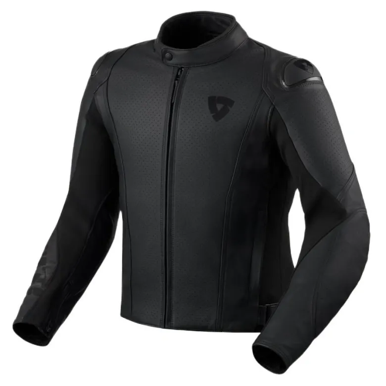 Kurtka skórzana REVIT QUADRATIC BLACK czarny