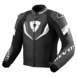 Kurtka skórzana REVIT QUANTUM 3 BLACK/ANTHRACITE czarny szary