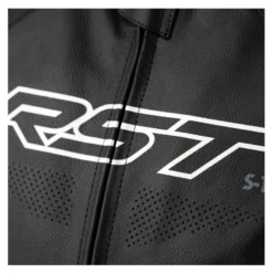 Kurtka skórzana RST S1 CE BLACK/BLACK/WHITE czarny biały