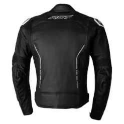 Kurtka skórzana RST S1 CE BLACK/BLACK/WHITE czarny biały