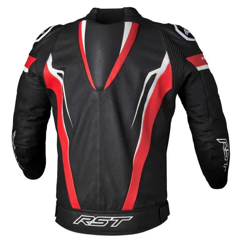 Kurtka skórzana RST TRACTECH EVO 5 RED/BLACK/WHITE czarny czerwony biały
