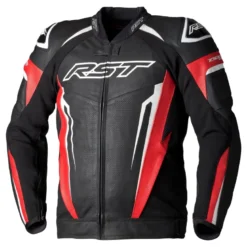 Kurtka skórzana RST TRACTECH EVO 5 RED/BLACK/WHITE czarny czerwony biały
