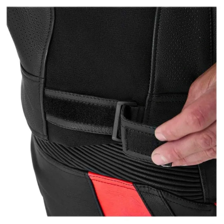 Kurtka skórzana RST TRACTECH EVO D3O BLACK/FLUO RED czarny czerwony fluo