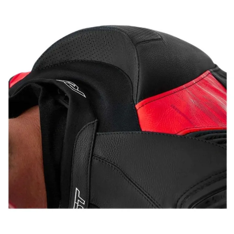 Kurtka skórzana RST TRACTECH EVO D3O BLACK/FLUO RED czarny czerwony fluo