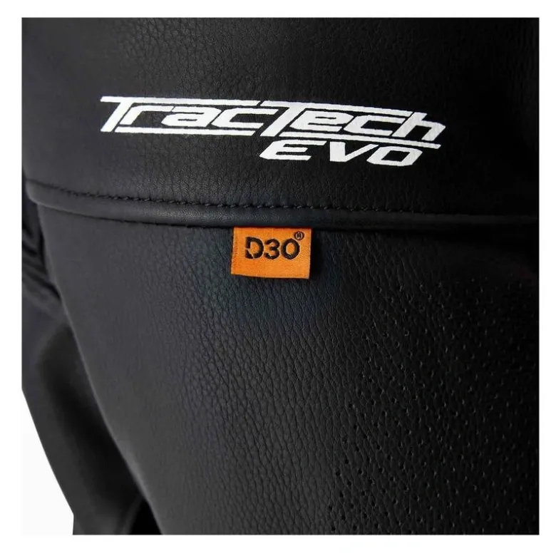 Kurtka skórzana RST TRACTECH EVO D3O BLACK/FLUO RED czarny czerwony fluo